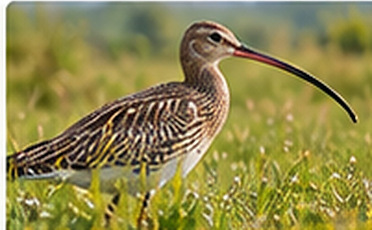 Großer Brachvogel im offenen Grünland